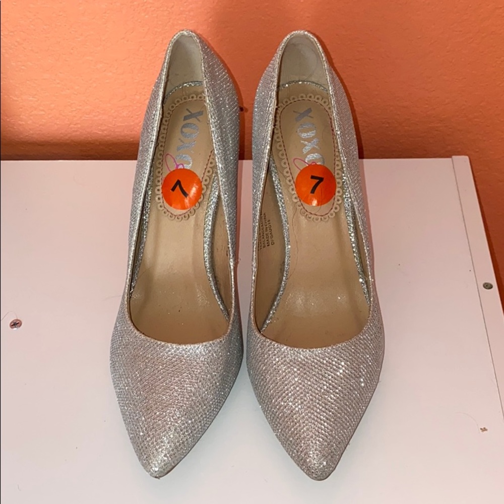 Sparkly Silver Heels